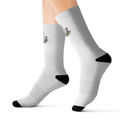 Dead Girl Graveyard socks! Sublimation Socks